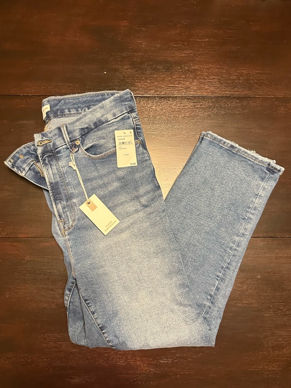 Good American one size 14-18 Good Leg Straight Mid Rise Straight Fit Jeans